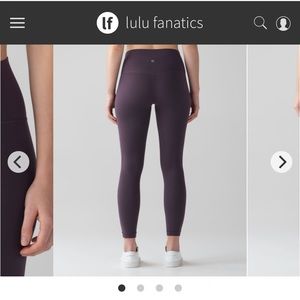 Lululemon align pants black currant size 6